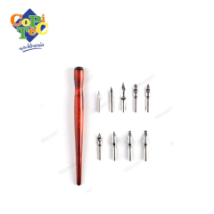 Juego de Pluma de Caligrafía con 9 Plumillas y Mango de Madera - comprar online