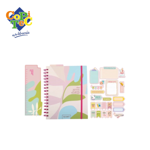 CUADERNO IBI THE POWER 150hjs + STICKERS + REGLA