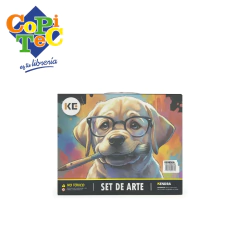 SET DE ARTE KENDRA PUPPY 53 PZ VALIJA DE MADERA - tienda online