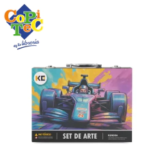 SET DE ARTE KENDRA AUTO F1 53 PZ VALIJA DE MADERA - tienda online