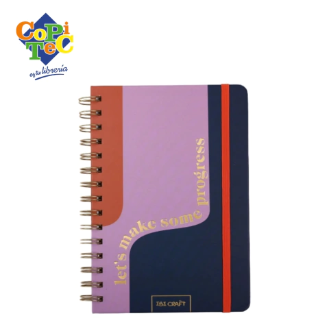CUADERNO IBI CRAFT ESPIRAL 60 HOJAS + STICKERS