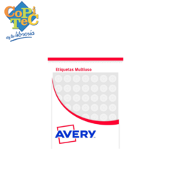 OJALILLOS AVERY TRANSPARENTES DE POLIPROPILENO