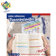 Nota autoadhesiva LIGGO 5x6x150mm transparente colores fluo x 125 hojas - comprar online