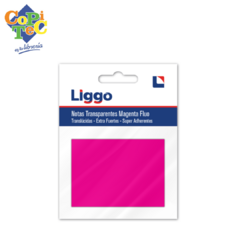 Nota autoadhesiva LIGGO 50X70mm transparente x 50 hojas - comprar online