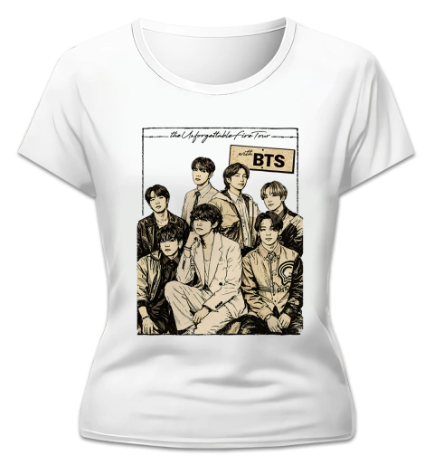Remera BTS - Ilustracion en internet