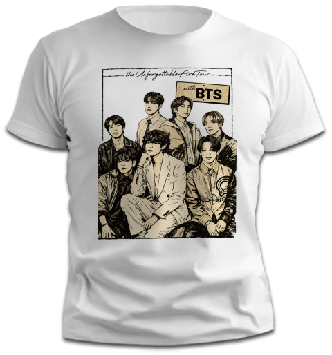 Remera BTS - Ilustracion - tienda online