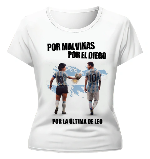 Imagen de Remera Por Malvinas Por el Diego por la ultima de Leo