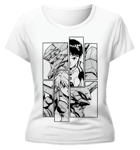 Imagen de Remera Evangelion Shinji Ikari - Rei Ayanami - EVA