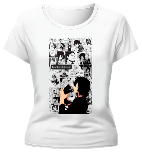 Remera My Hero Academy Aizawa - Hey there kitty cat - comprar online