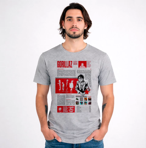 Remera Gorillaz - Infografia - tienda online
