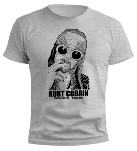 Remera Nirvana - Ilustracion Kurt Cobain en internet