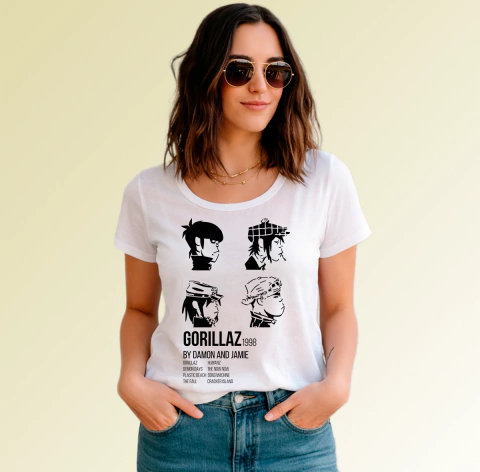 Remera Gorillaz - Damon & Jamie
