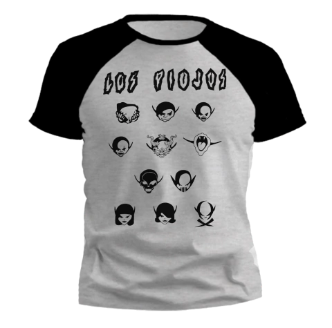 Remera Los Piojos - Logos Negros - tienda online