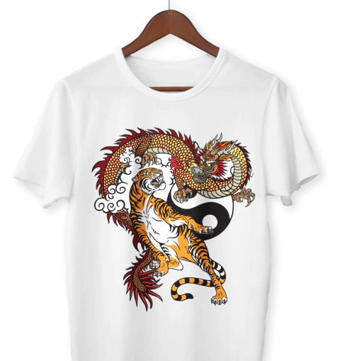 Remera Oriental Tigre vs Dragon