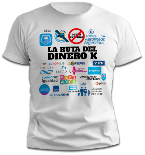 Remera Argentina - Ruta del Dinero K - comprar online