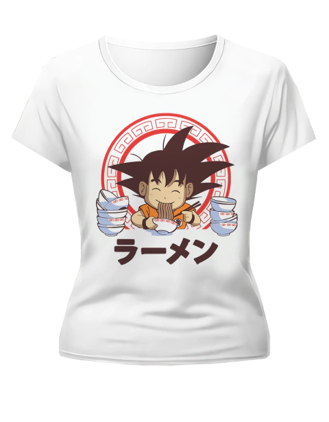 Imagen de Remera Dragon Ball Goku Comiendo Ramen
