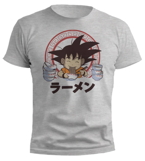 Remera Dragon Ball Goku Comiendo Ramen - TiendaUke