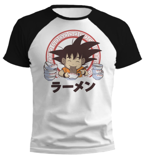 Remera Dragon Ball Goku Comiendo Ramen en internet