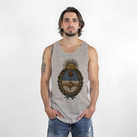 Musculosa Republica Argentina Escudo Diseño