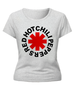 Remera Red Hot Chilipeppers Logo - TALLE S DAMA GRIS