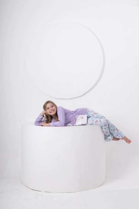 5408 Set pijama kids c/estampa y pant modal gamuzado estampado unicor - comprar online