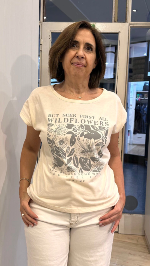 Remera Wildflowers Off White