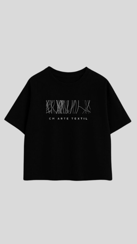 Remera Hilos Negra CM Arte Textil