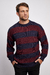 Sweater Amantea Bicolor - Bordó/Marino