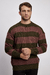 Sweater Amantea Bicolor - Borravino/Militar - comprar online