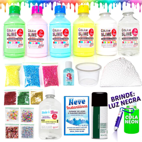 Imagem do Kit Para Fazer Slime Colas Brancas