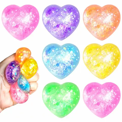 Squishy Coração com Glitter