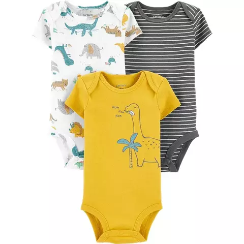 Pack 3 Bodys Manga Corta Dinosaurios (1J066210) - comprar online