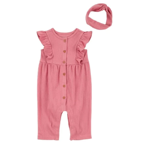 Carter's Set 2 Piezas Enterito con Volados y Vincha (1s938310) - comprar online