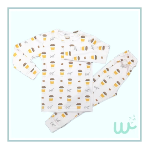 PIJAMA DOS PIEZAS ML ESTAMPADO COOFE ROSA (MGPIJAMA1)