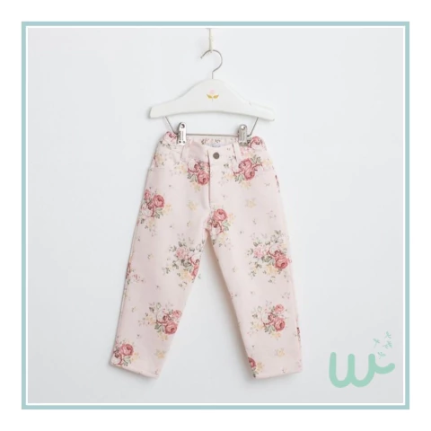 PANTALON FRISA FLOREADO ROSA (PET194)