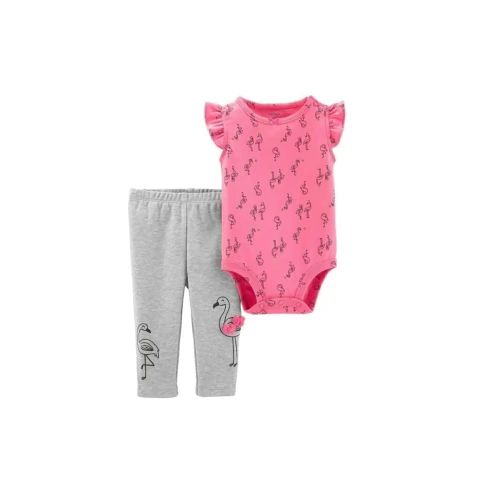 Set Carter's 2 Piezas Bebé Niña | Body de Flamenco y Pantalón (16513610)