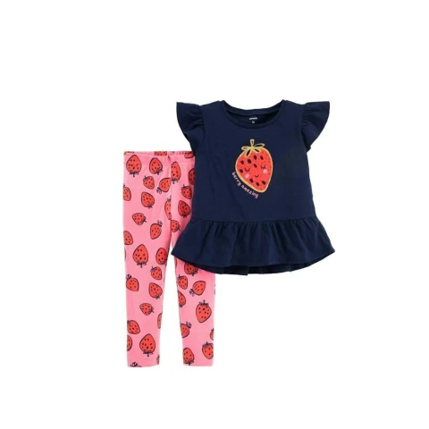 Carter's Set 2 piezas Remera manga corta y calza "frutilla" (239G894)