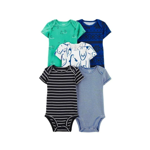 Carter's Pack 5 Bodies mangas cortas (1q339110)