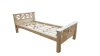 Cama 1 Plaza y Media de Pino para colchon de 1.00x1.90 Cruz
