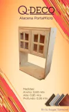 alacena porta microondas de pino