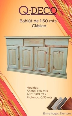 bahiut de pino 1.80 bajo modular 