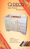 bajo mesada de pino de 1.00