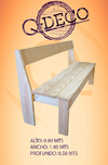 Banco con respaldo 1.40mst