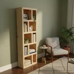 Biblioteca De Pino Cubo 0.80 Mts