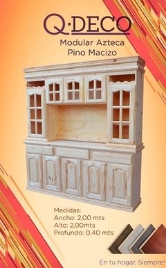modular de pino comedor living