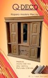 ropero de madera de pino 1.60 corredizo