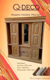 ropero de madera de pino 1.60 corredizo