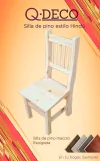 silla de madera de pino comedor 