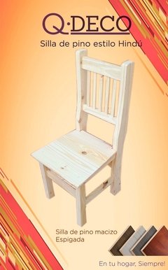 silla de madera de pino comedor 