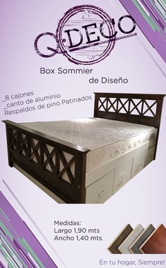 sommier con cajones 2 plazas y media